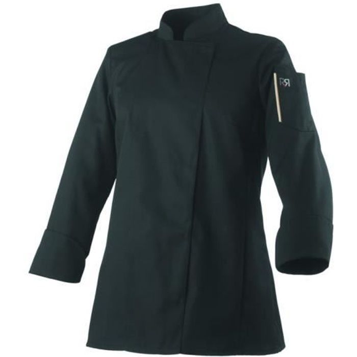 Veste de cuisine femme manches longues Robur UNERA - Noir - XL