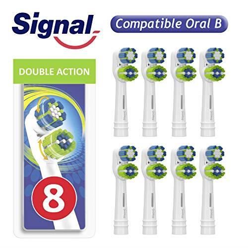 Signal Integral Brossettes Electriques Double Action, Compatibles Oral-B 8 Brossettes Electriques 67575809
