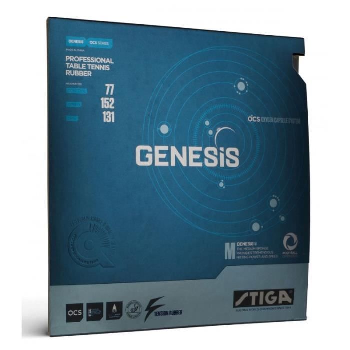 REVETEMENT DE TENNIS DE TABLE STIGA GENESIS M - Max Noire