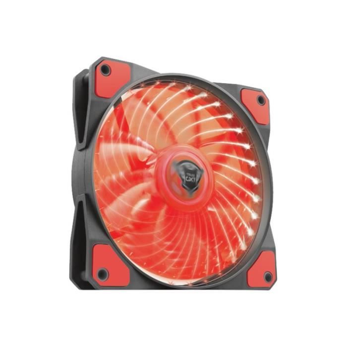 Trust GXT 762R LED Illuminated Ventilateur châssis 120 mm noir, rouge