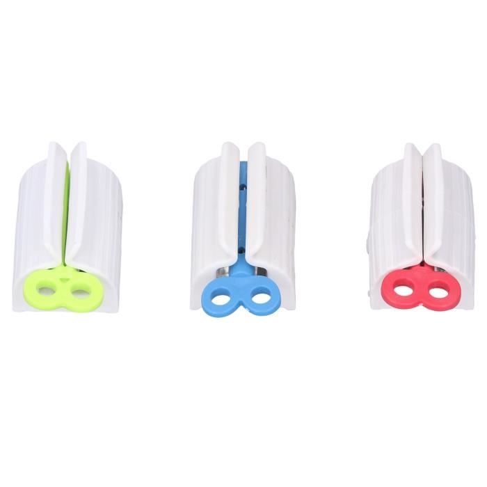 Zerone presse-tube de dentifrice 3 ensembles presse-dentifrice presse-dentifrice roulant en plastique pratique avec poignée