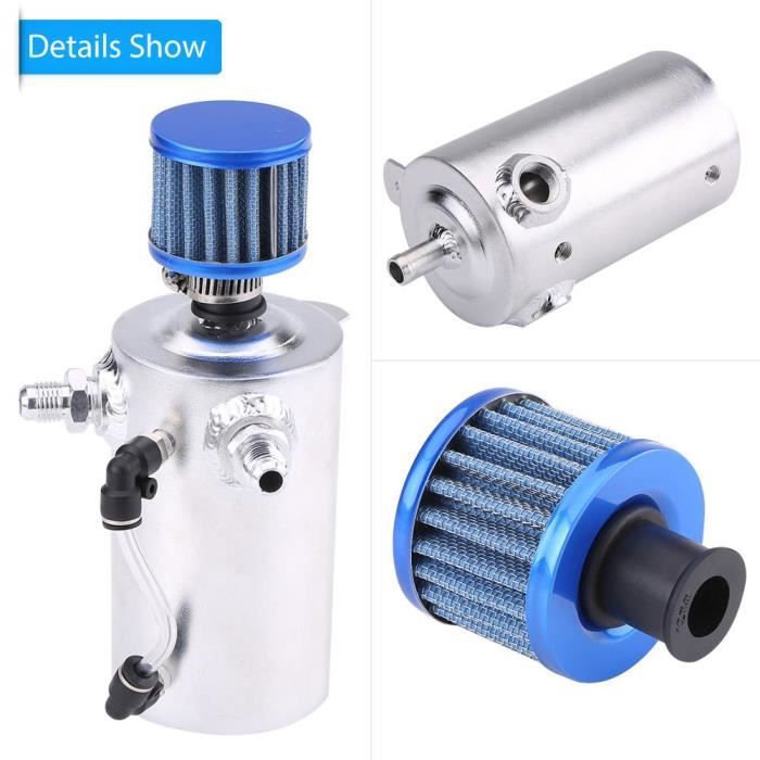 Universel de voiture en alliage d'aluminium réservoir de capture d'huile de moteur 0.5L peut le réservoir de reniflard filtre