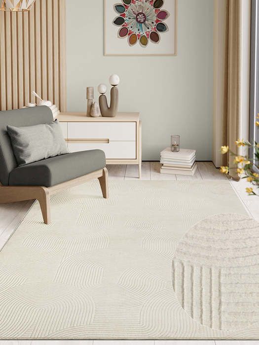 Tapis Salon - THE CARPET - Rio - Antidérapant - Crème - 120x160 cm