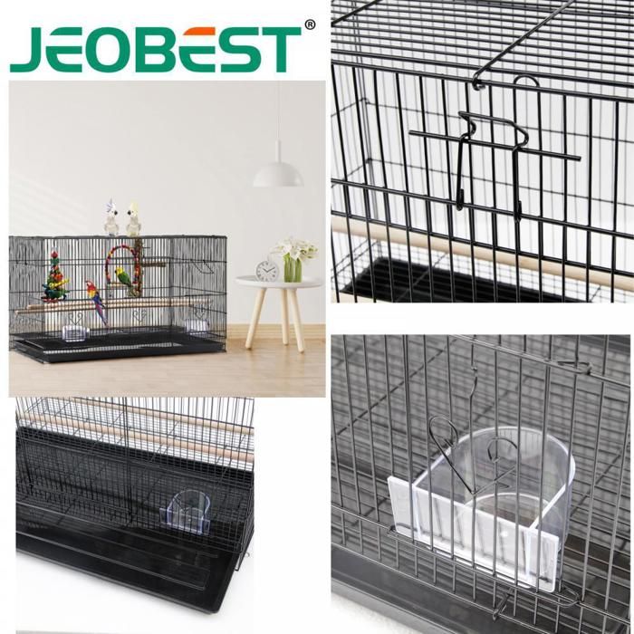 Meilleurs prix pour JEOBEST. Cage Rectangulaire pour Petits Oiseaux Exotiques et Canaris  Cage pour Oiseaux 75.5*45*45cm