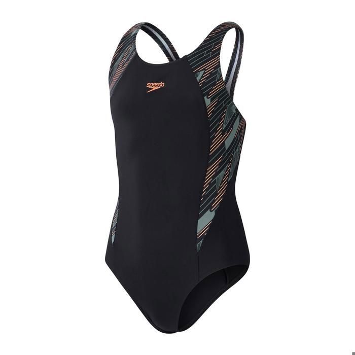 Maillot de bain 1 pièce fille Speedo Eco H-Boom Splice Muscleback - bla/grn Maillot de bain 1 pièce fille Speedo Eco H-Boom Splice Muscleback - bla/grn