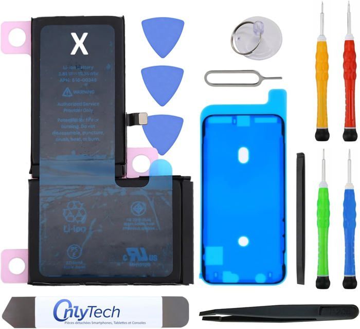 OnlyTech - Batterie Premium de Remplacement pour iPhone X - 2716mAh