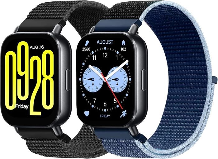 2 Pièces Bracelets Compatibles avec Bracelet Xiaomi Redmi Watch 5 Active/5 Lite Bracelet en Nylon de Sport Remplacement