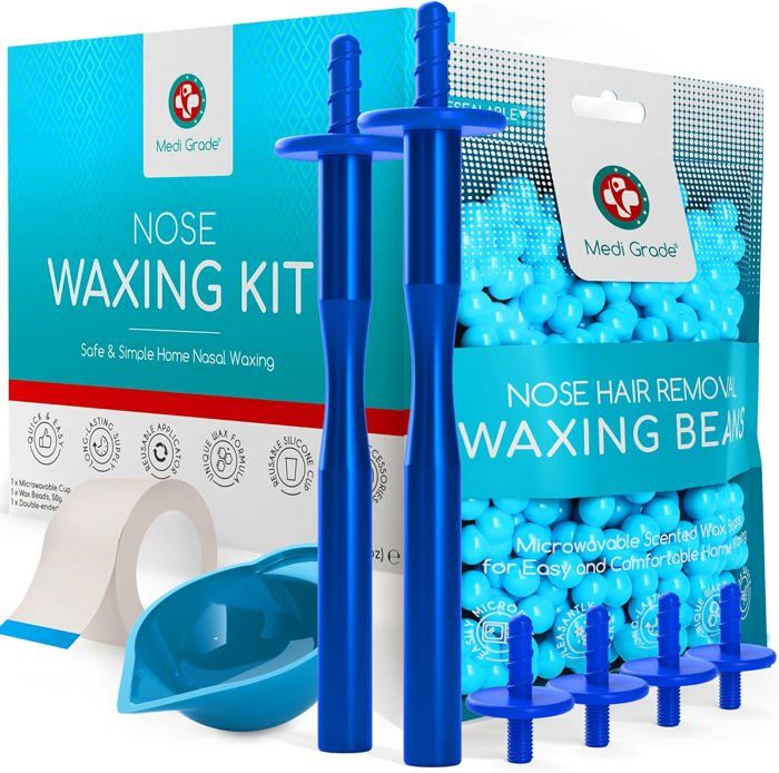 Kit Cire de Nez pour les Hommes et les Femmes Cire Épilation Nez Sûre&Simple par Kit Épilation Cire avec 2 Applicateurs26 Conseils