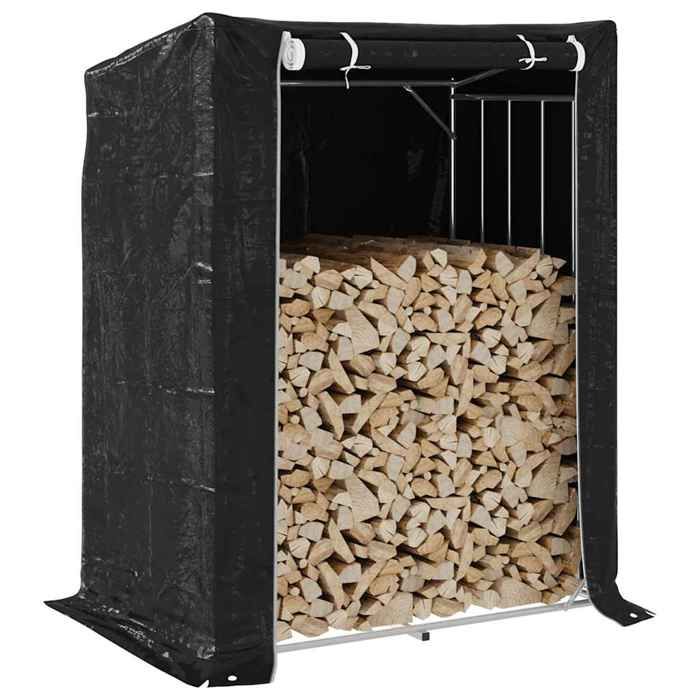 Vidaxl Portant bois de chauffage avec housse Acier galvanisé - vue 6