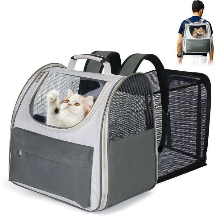 Meilleurs prix pour Sac À Dos Extensible Pour Chat Et Chien-Sac À Dos Pliable Pour Grands Chats Et Petits Chiens JusquÀ 8 Kg-Sac À Dos Pour Transport