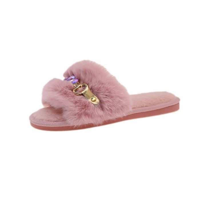 VITATA Mules Femme en Fourrure – Design Élégant avec Boucle