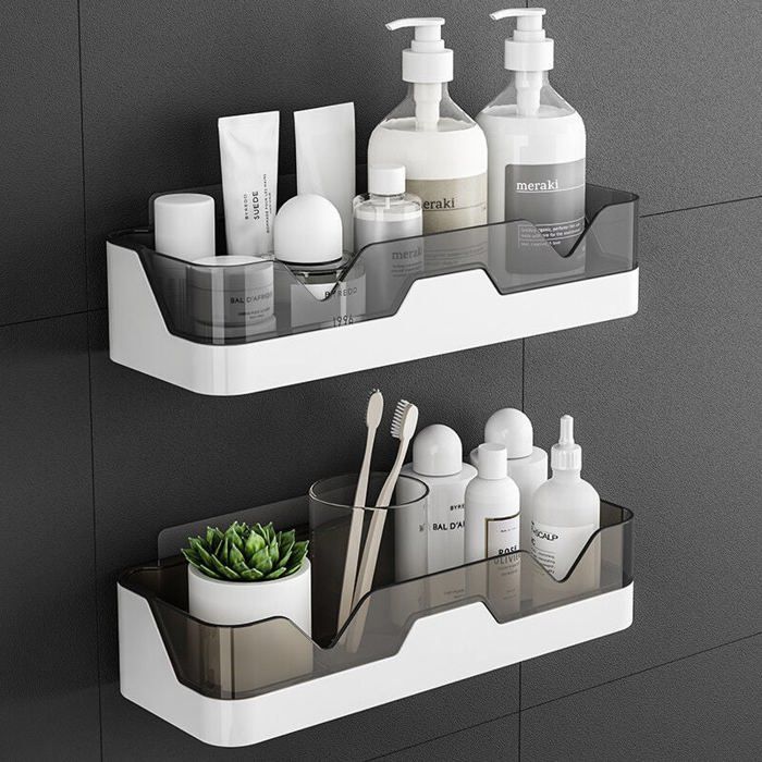 Lot de 2 Etagère DouchePanier de Douche Étagère de Salle de Bain Sans PerçageÉtagères de Salle de Bainpour Salle de Bain/Cuisin