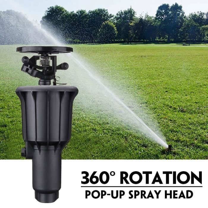 Arroseur de pulvérisation Pop-up - TEMPSA - Rotation 360° - Pour Pelouse et Jardin