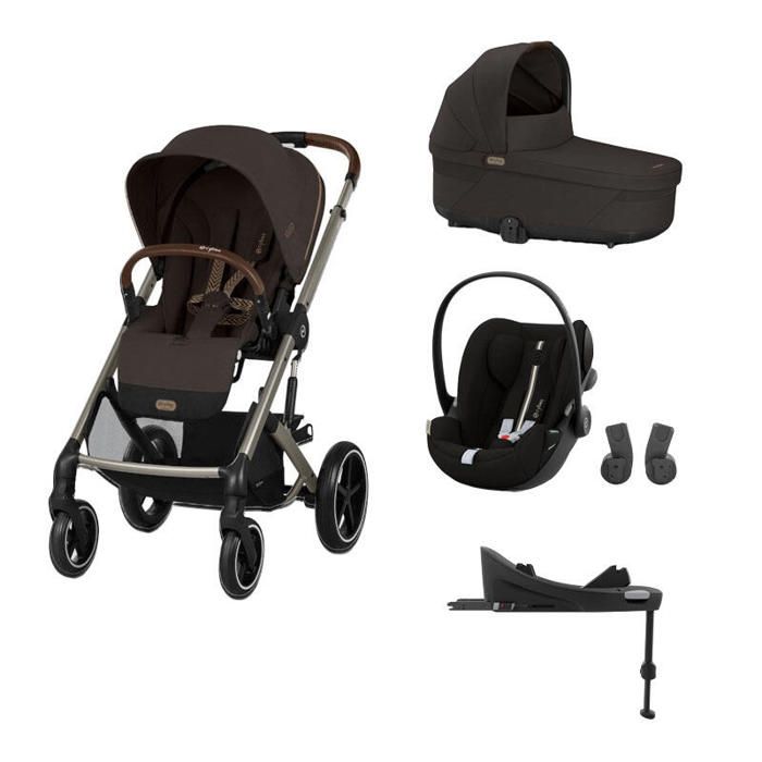 CYBEX - Poussette Trio Balios S Lux + Cloud G3 Plus + Nacelle S Lux + Base G3 Set M Chocolate Brown