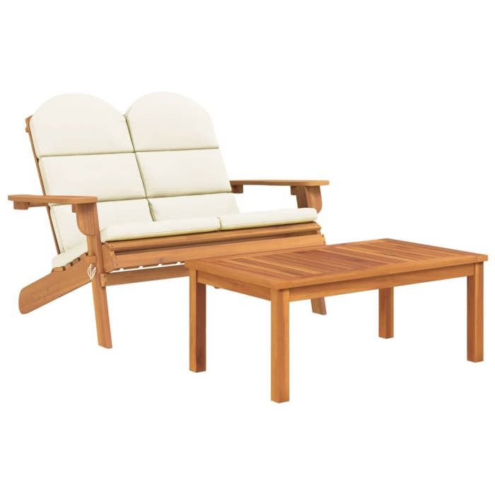 STAR SALE® Ensemble de Salon bas de jardin Adirondack (2 pcs) - ANTI-UV - bois acacia solide 126x84x90 cm T102