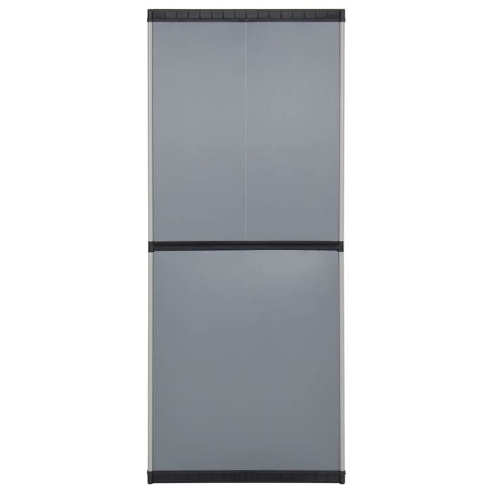 Remise 2026®Gris - Armoire de rangement de jardin - grand stockage - Haut de rangement - 3 étagères Gris/noir 68x40x168cm 212 555