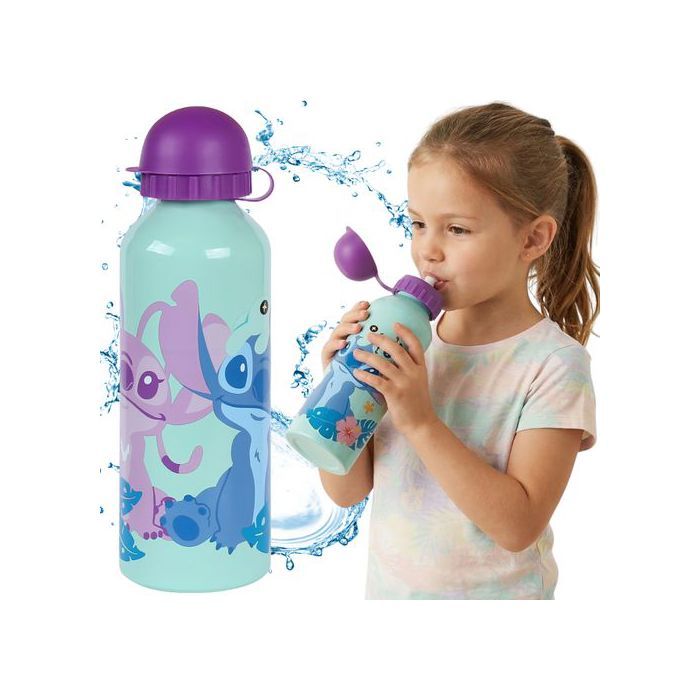DISNEY Stitch Bouteille deau en aluminium avec bec verseur bouteille pour fille 500ml