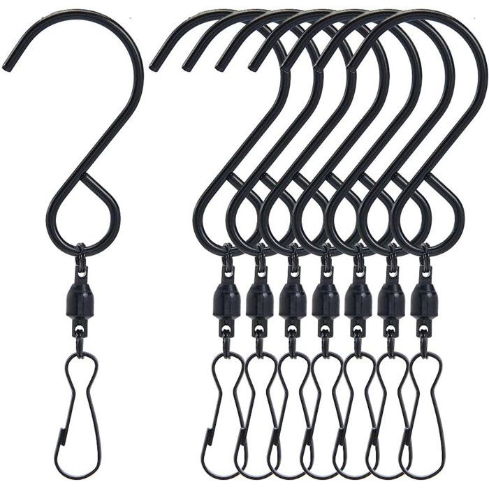 Crochet S pour suspension couleur noir pour décoration extérieure jardin