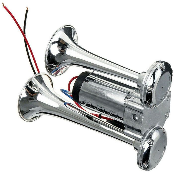 Haut-parleur électrique pour klaxon de voiture 150db double trompette Air 12V avec relais pour bateau et camion.