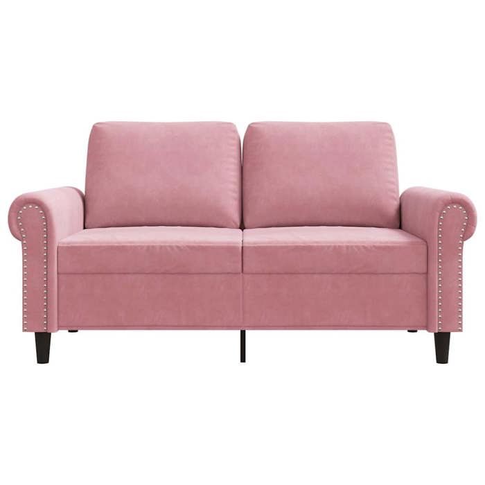Rose SOFA - Moderne - Canapé avec 2 places - contemporain - Rose 120 cm Velours C1810