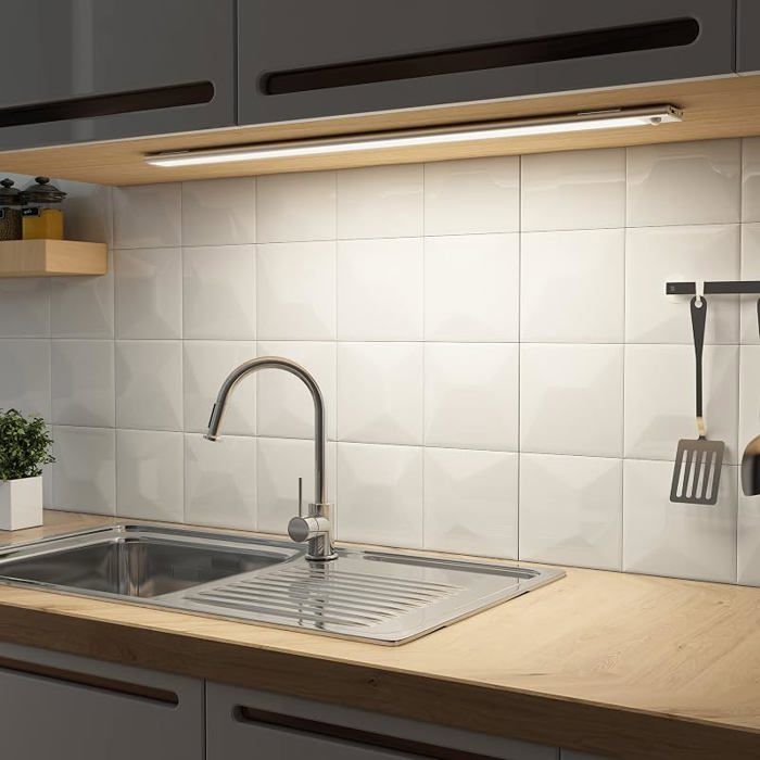 Led Lampe Dimmable de Pcard 60cm Applique Murale sans Fil avec Détecteur de Mouvement Interieur Réglette Led ECLAIRAGE DE MEUBLE