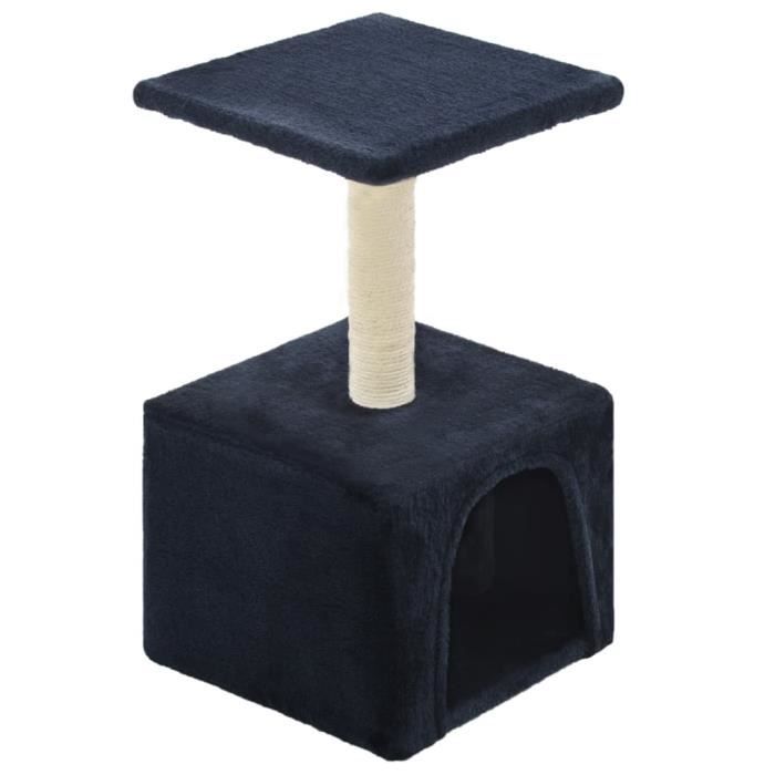 Arbre à chat - AKOZON - AKO7646491496491 - 55 cm - Bleu foncé - Griffoir en sisal