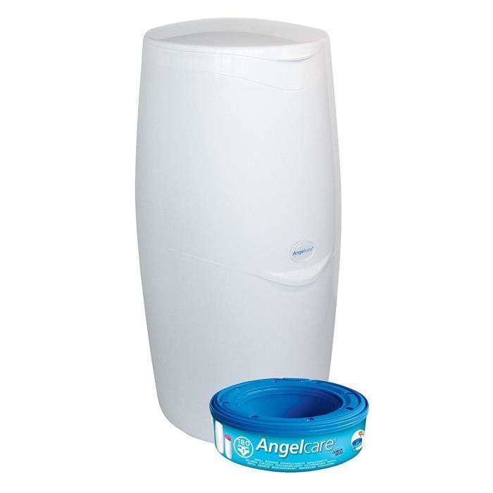 Poubelle A Couches Angelcare Bleu Cdiscount Puericulture Eveil Bebe