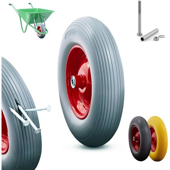 Roue 8x1.75 Caoutchouc Roue Brouette 8x1.75 Pleine - Caoutchouc Anti-crevaison Pour Chariot Et Brouette Pneu Plein Caoutchouc Anti-crevaison 120kg