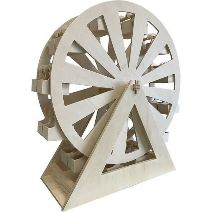 Calendrier de l'Avent - Grande roue - 58cm - Bois