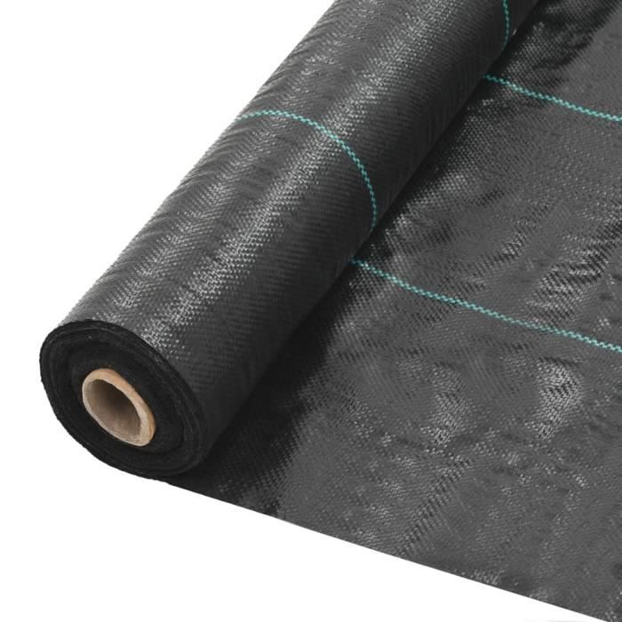 Toile De Paillage Pp 2x10 M Noir Achat Vente Geotextile
