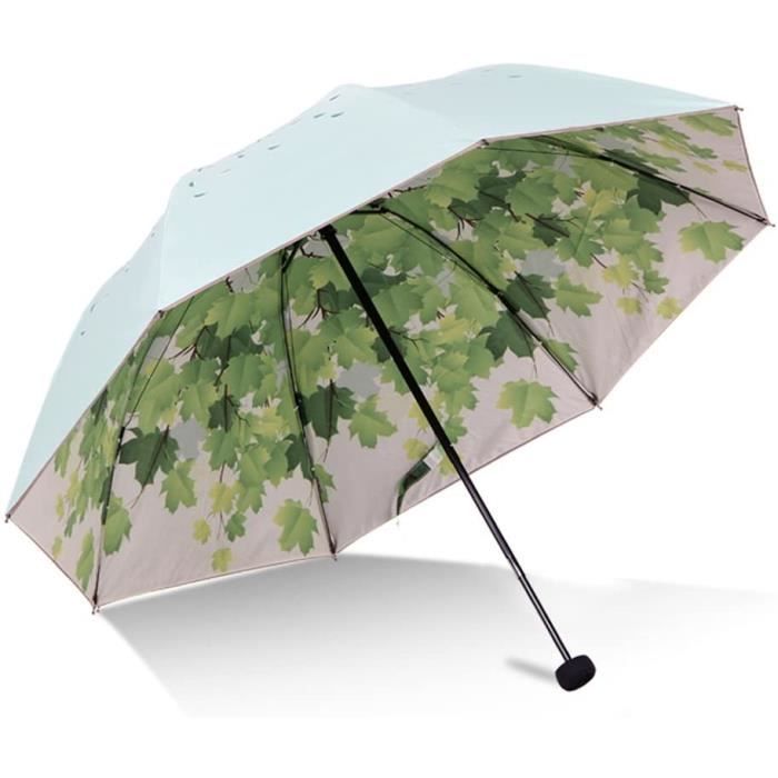 Parapluie UV UPF 50+ Compact - 1 Pièce, 6 Côtes, Manuel, Léger - Convient Pour Poche, Sac, Protection Solaire Étiquette - Bagagerie - Maroquinerie