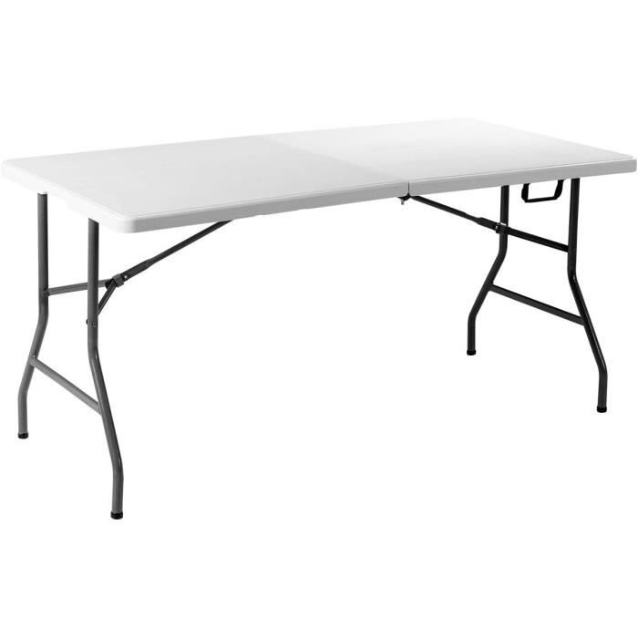 KOMFOTTEU Table De Camping Pliante, Table D'Extérieure En HDPE Durable