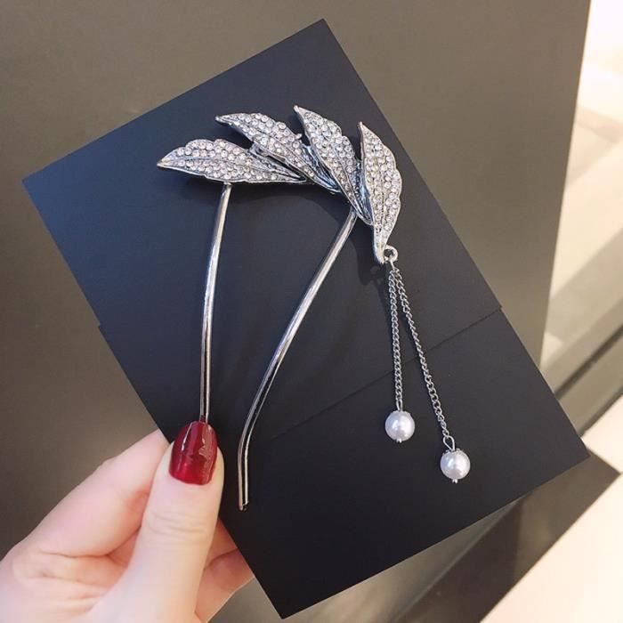 Barrettes à Cheveux En Perles Vintage Dorées - Lot De 2 - Pour Mariage, Soirée Ou Quotidien - Longueur ~6,5 Cm - Alliage Et Perles Artificielles