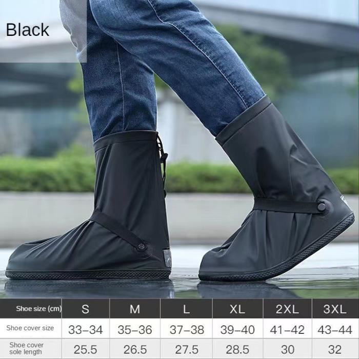 Couvre-chaussures imperméables Bottes de pluie pliable Couverture