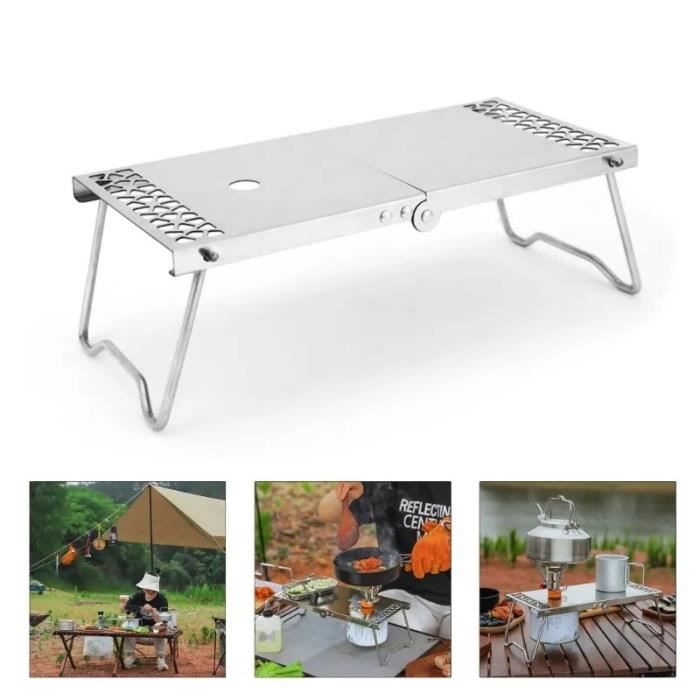 UPKOCH Table De Camping Pliante Compacte – Alliage Alu/acier Inox, 30x21x8 Cm, Pour Pique-nique, Barbecue, Plage, Rando