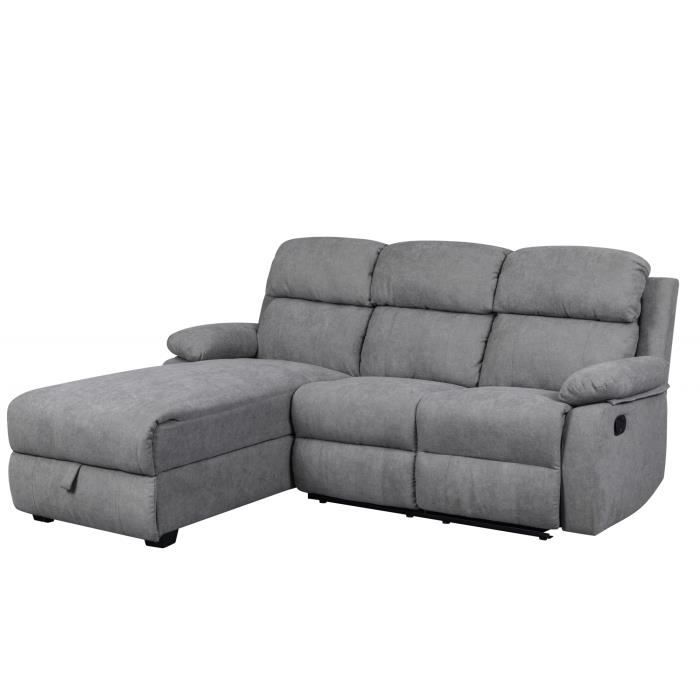 Canape Relax Angle Gauche Avec Meridienne Et Coffre De Rangement