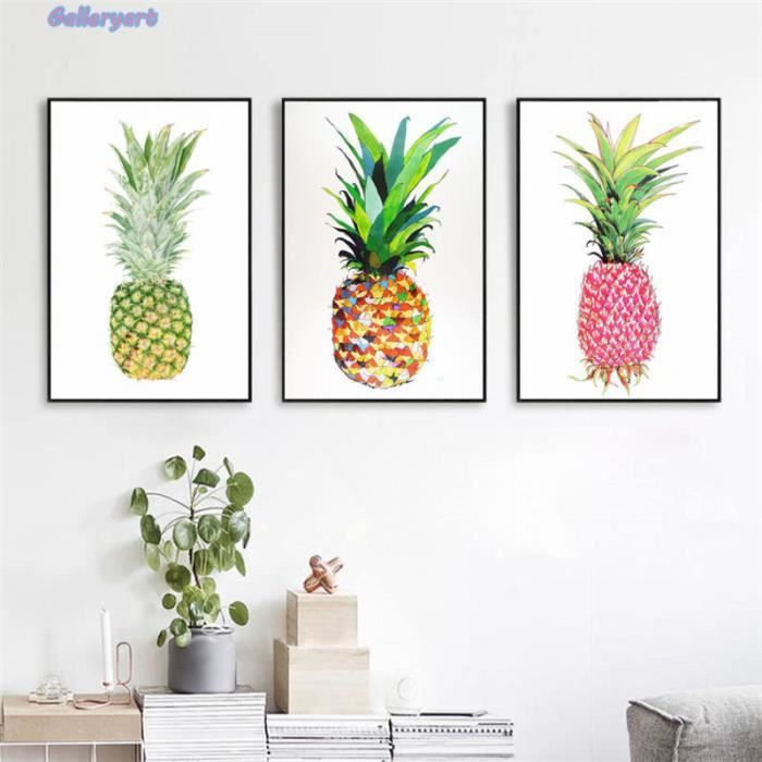 Sans Cadre Imprimer Hd Peinture Image Bande Dessinee D Or Ananas
