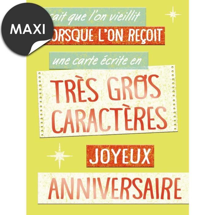 Grande Carte Anniversaire Message Humoristique Draeger Paris Cdiscount Beaux Arts Et Loisirs Creatifs