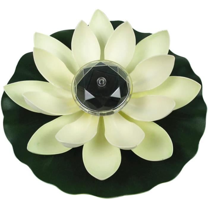 Nénuphar Lumineux Solaire Pour Bassin - Lampe Flottante Lotus LED Multicolore Pour Piscine Et Jardin Extérieur