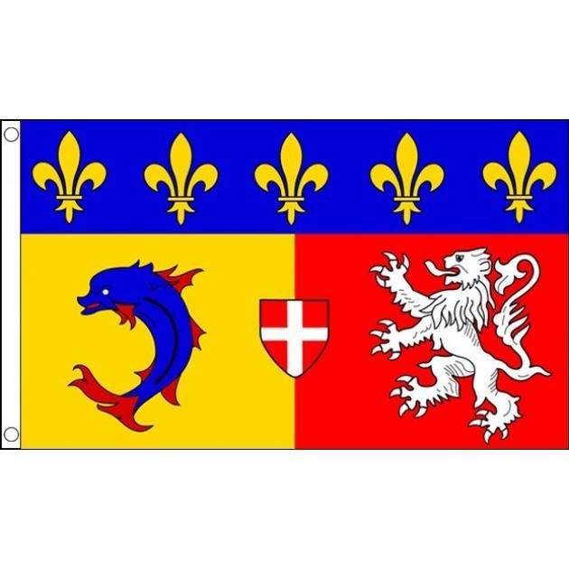 AZ FLAG - Drapeau Rhône-Alpes Spécial Extérieur - 90x60 | FindTheDeal