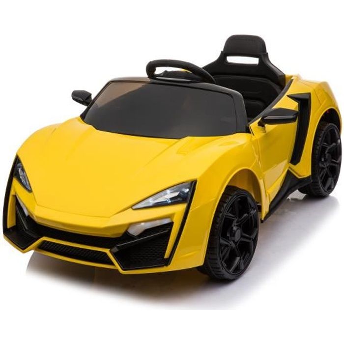 Voiture Electrique Coupe Sport Jaune Pour Enfant 35w