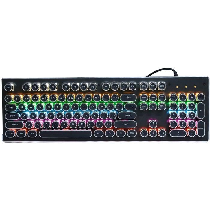 Clavier Steampunk Microsoft - USB, AZERTY Français, Couleur Vert, Neuf Sous Blister