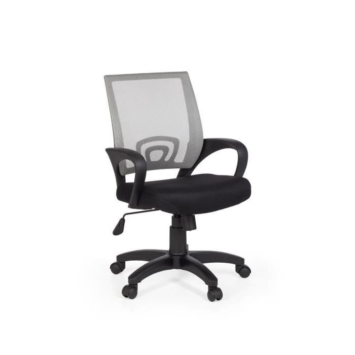 fauteuil de bureau design - amstyle - whitney - réglable en hauteur - avec accoudoirs - gris