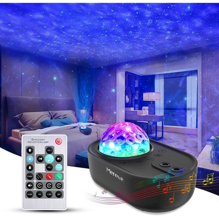 Réglable Luminosité Télécommande Projecteur ciel etoile avec 6 couleurs et 27 Ciel Etoile Modes pour Enfant Chambre Noël Cadeau Projecteur Étoile Anniversaire 