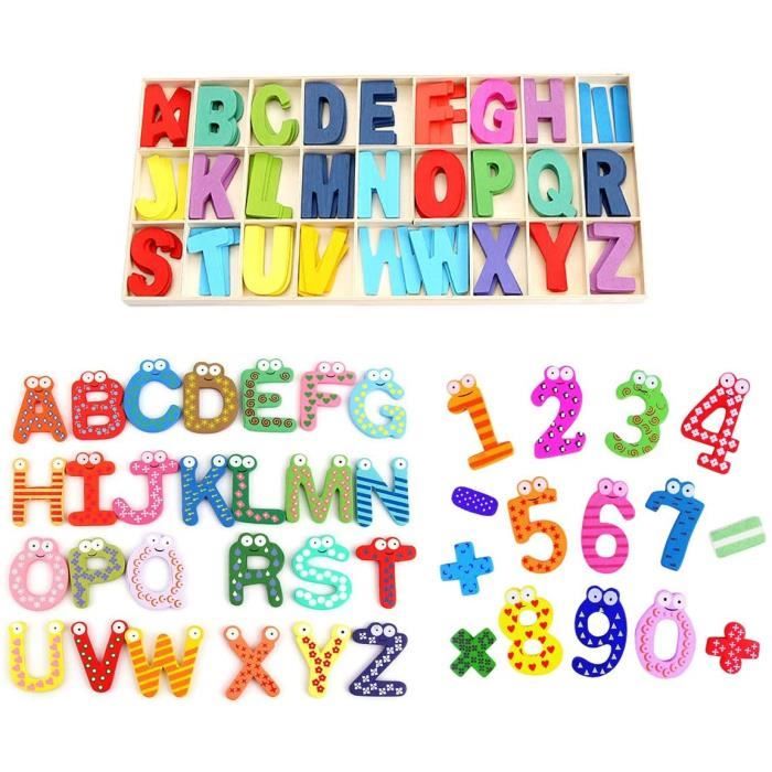 Magnet lettres et chiffres - 78 pièces - éducatif - dès 3 ans | Jeux