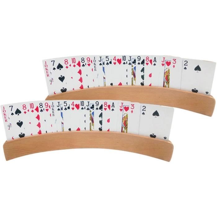 Lot De 4 Supports De Cartes – Mains Libres – Vert/jaune – Pour Enfants, Personnes âgées Et Arthritiques – Connecteurs Aimantés