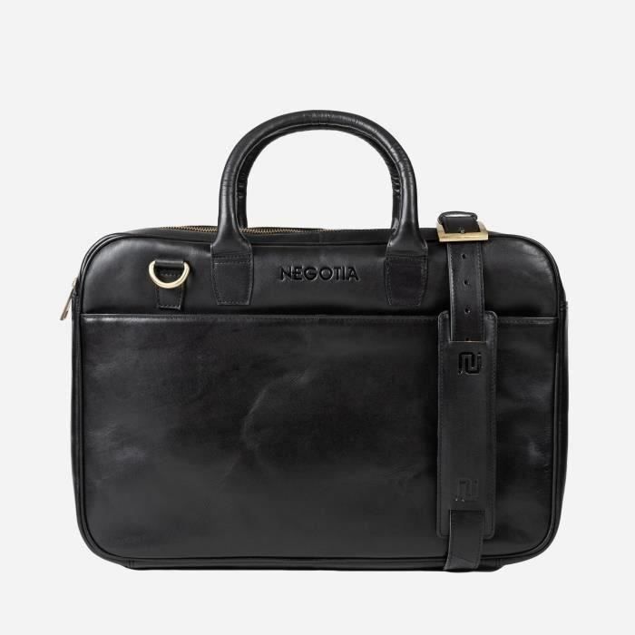 NEGOTIA Delta Sacoche d ordinateur en cuir Sac de travail