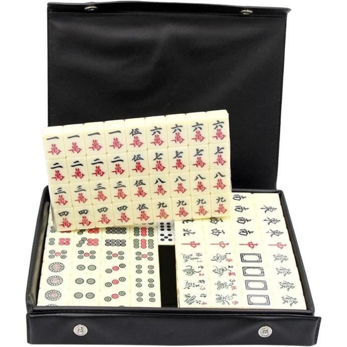 Mini Jeu De Mahjong Chinois Avec Dés, Jeu De Table, Jeux De Tuiles Classiques, Portable 144