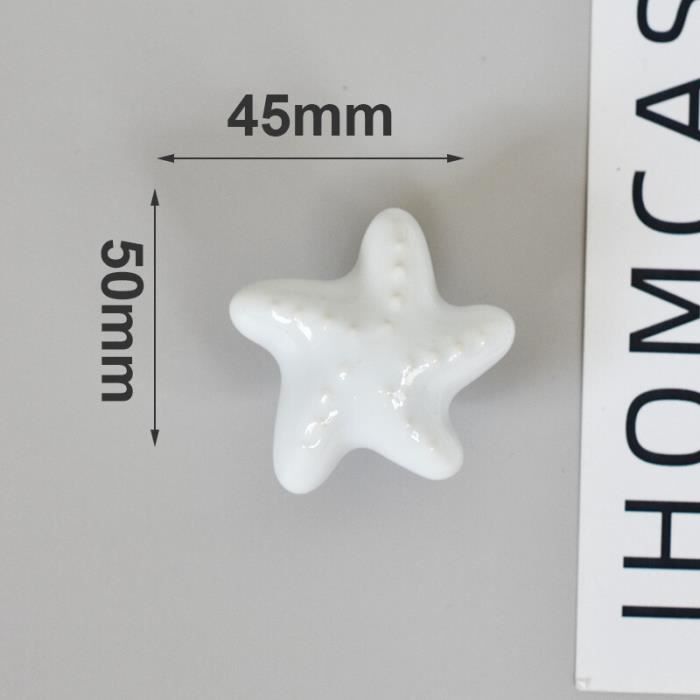 8 Poignées De Porte Rondes En Céramique Blanc - Pour Meubles Enfant, Avec Vis Inox