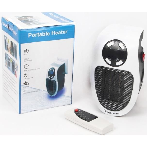 Radiateur D'appoint Mini 500W - Chauffage électrique Portable - Pour Intérieur/voiture/camping - 220V - 12